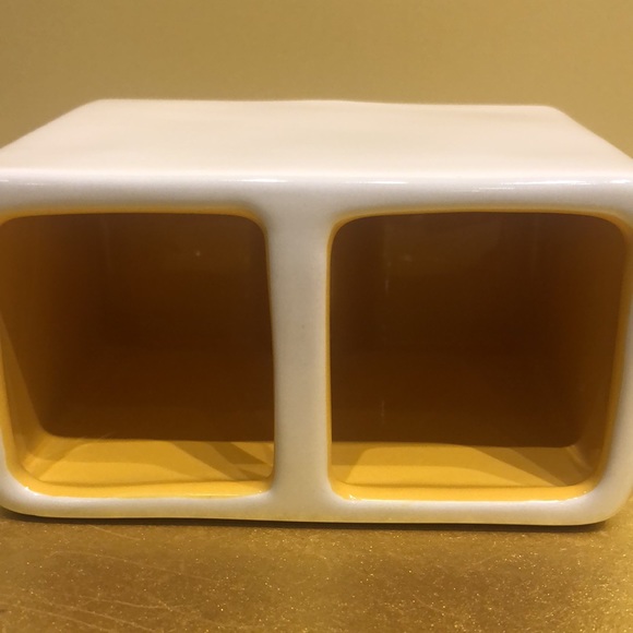 Rae Dunn "STUFF" bathroom storage white container - Picture 2 of 4